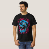 Melting Skull: Psychedelischer Horror T-Shirt (Vorne ganz)