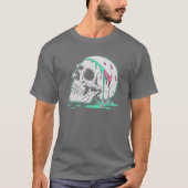 Melting Skull- Unique Art with Vibrant Turquoise T-Shirt (Vorderseite)