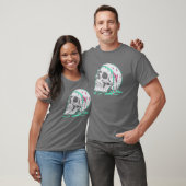 Melting Skull- Unique Art with Vibrant Turquoise T-Shirt (Unisex)
