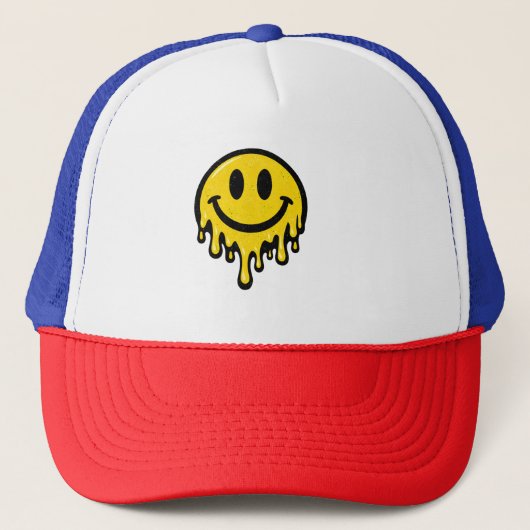 Melting Smiley Face Foam Trucker Cap Truckerkappe (Vorderseite)