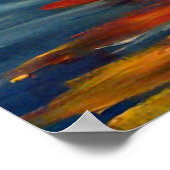 Melting Snow auf Leaf Poster (Ecke)