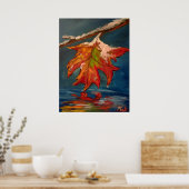 Melting Snow auf Leaf Poster (Küche)