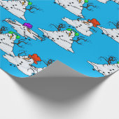 Melting Snowmen Weihnachtsgeschenk Wrap Geschenkpapier (Ecke)