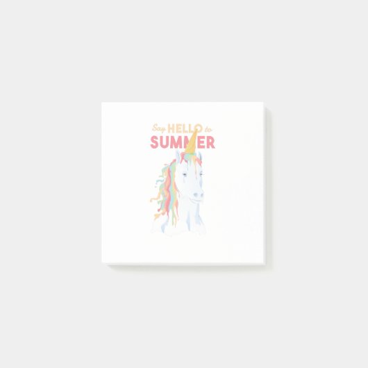 Melting Summer Unicorn Post-it Klebezettel (Vorderseite)