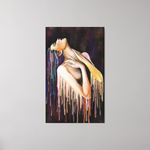 Melting Woman Canvas Print - Malerei Art Leinwanddruck