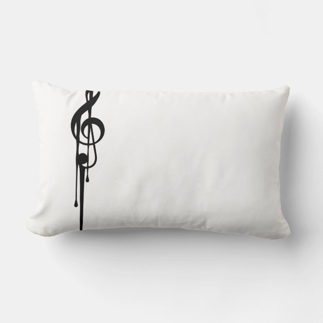 MELTPOINT B/W G-Clef - benutzerdefinierte Farben Lendenkissen (Vorderseite)