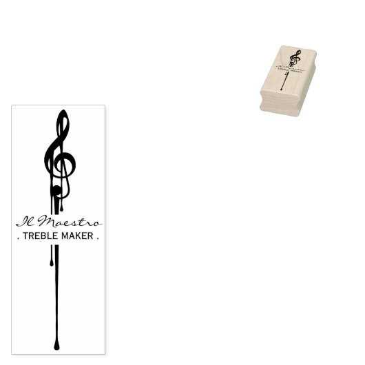 MELTPOINT Black G-Clef Maestro Treble Maker Gummistempel (Stempel)