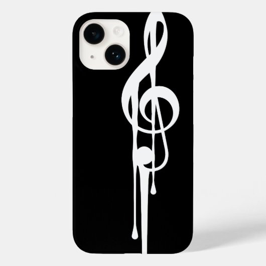 MELTPOINT Schwarz-weiße G-Clef-Farbe Case-Mate iPhone Hülle (Rückseite)
