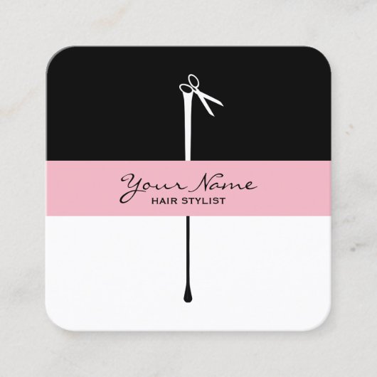 MELTPOINT Scissors Haare Stylist Quadratische Visitenkarte (Vorderseite)
