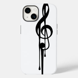 MELTPOINT WHITE Black G-Clef benutzerdefinierte Fa Case-Mate iPhone Hülle