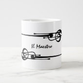 MELTPOINT WHITE Hot Black G-Clef 'Il Maestro' Jumbo-Tasse (Vorderseite)