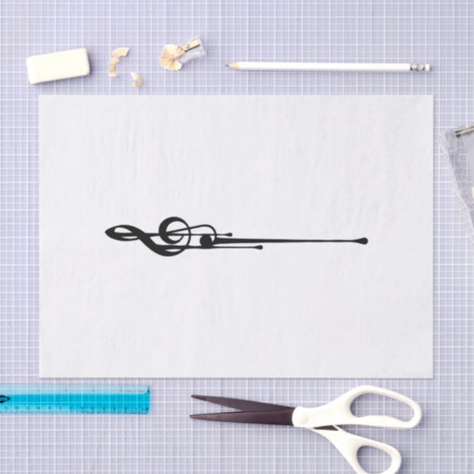 MELTPOINT WHITE Hot Black G-Clef Seidenpapier (Handwerk)