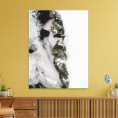 Meltwater-Teiche entlang der grönländischen Westkü Leinwanddruck (Insitu (Wohnzimmer))