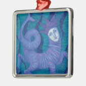 Melusine, Melusina, Fantasie, surreal, Wassergeist Silbernes Ornament (Links)