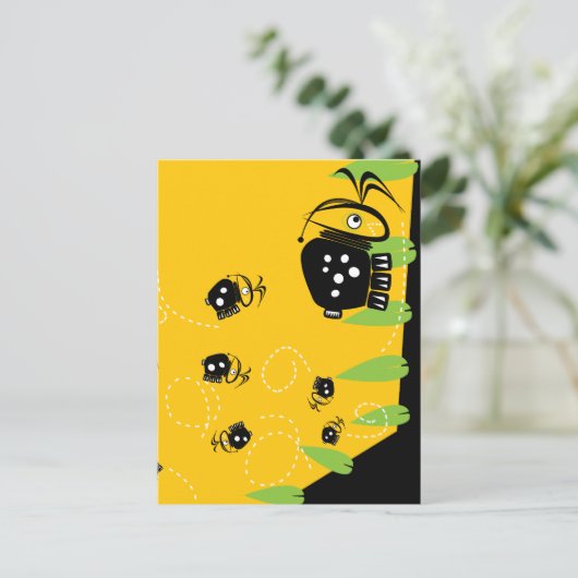 Melva the Bug Postcard Postkarte (Stehend Vorderseite)