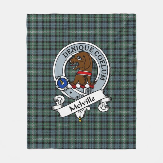 Melville Clan Abzeichen Tartan Kariert Fleecedecke (Vorderseite)