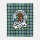 Melville Hunting Clan Abzeichen Tartan Kariert Fleecedecke (Vorderseite)