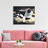 Melvin Cat Fine Art Leinwanddruck (Insitu (Wohnzimmer))