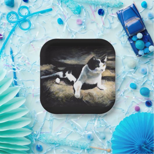 Melvin Cat Fine Art Pappteller (Party)