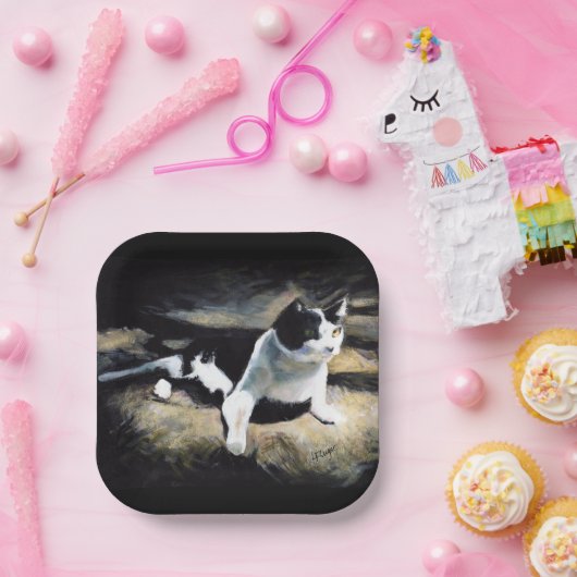 Melvin Cat Fine Art Pappteller (Party)