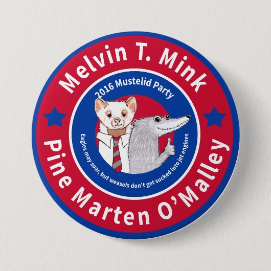 Melvin T. Mink Kampagnenknopf Button (Vorderseite)