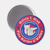 Melvin T. Mink Magnet (Vorderseite/Rückseite)