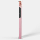 Melzen Girly Pink-Glitzern Personalisiert mit Name Samsung Galaxy Hülle (Rechte Seite)