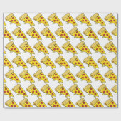 Melzen Pepperoni Pizza Slices Pattern Geschenkpapier (Flach)