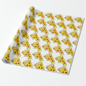 Melzen Pepperoni Pizza Slices Pattern Geschenkpapier (Ungerollt)