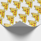 Melzen Pepperoni Pizza Slices Pattern Geschenkpapier (Ecke)