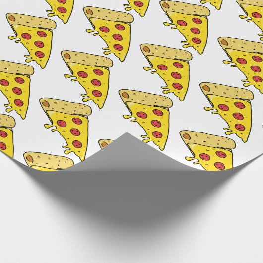 Melzen Pepperoni Pizza Slices Pattern Geschenkpapier (Ecke)