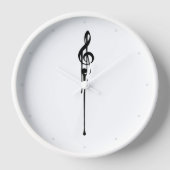 Melzen von White Treble Clef White Uhr (Vorderseite)