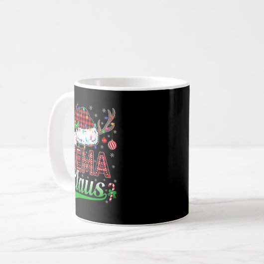 Mema Claus Christmas Lights Matching Family Xmas P Kaffeetasse (Vorderseite Links)