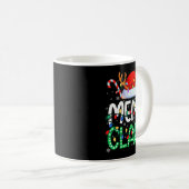 Mema Claus Christmas Lights Pajama Family Matching Kaffeetasse (VorderseiteRechts)