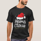 Mema Claus Christmas Pajama Familie Matching Xmas T-Shirt (Vorderseite)