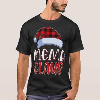 Mema Claus Santa Familie passende Weihnachts-Pyjam T-Shirt