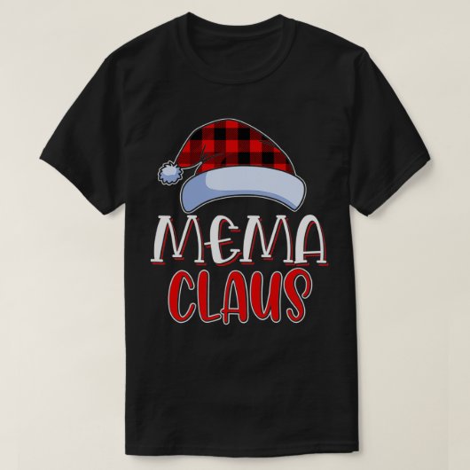 Mema Claus Santa Family Matching Weihnachten Pajam T-Shirt (Design vorne)