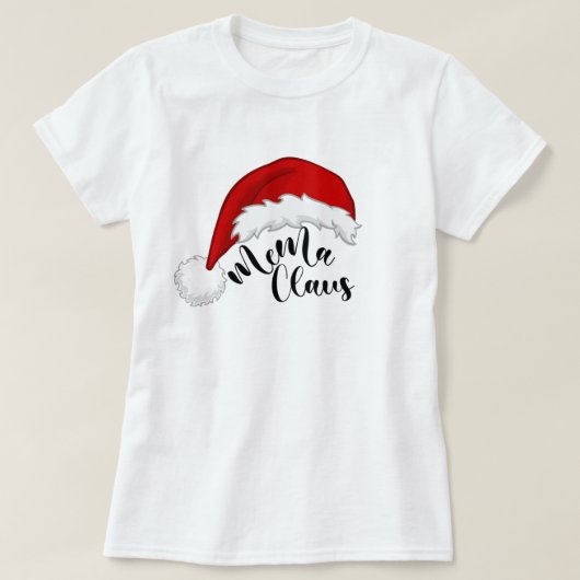 Mema Claus Weihnachten Weihnachtsmann T - Shirt (Design vorne)