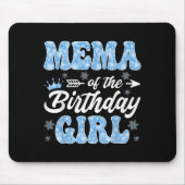 Mema Of The Birthday Girl Snowflakes Winter Christ Mousepad (Vorne)