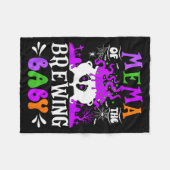 Mema Of The Brewing Baby Grandma To Be Halloween  Fleecedecke (Vorderseite (Horizontal))