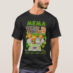 Mema Wild Zoo Thema Geburtstag Truck Safari Jungle T-Shirt