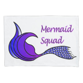 Memaid Squad mit lila Schwanz-Kissen für Meerjungf Kissenbezug