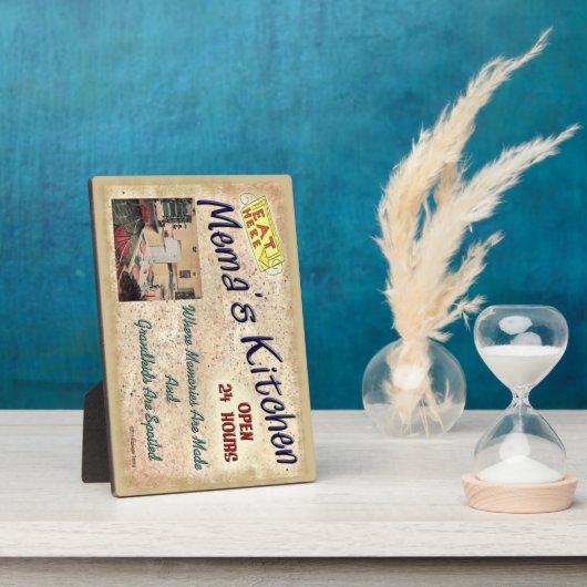 Mema's Kitchen wo Großkinder Plaque verwöhnt werde Fotoplatte (Seite)