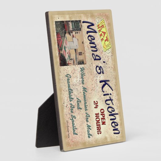 Mema's Kitchen wo Großkinder Plaque verwöhnt werde Fotoplatte (Seite)