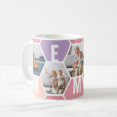 MEMAW 5 Foto bearbeitet 5 Letter Honeycomb Kaffeetasse (Vorderseite Links)