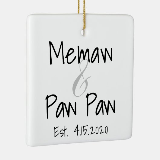 Memaw and Paw Paw First Grandchild Ornament (Rechts)