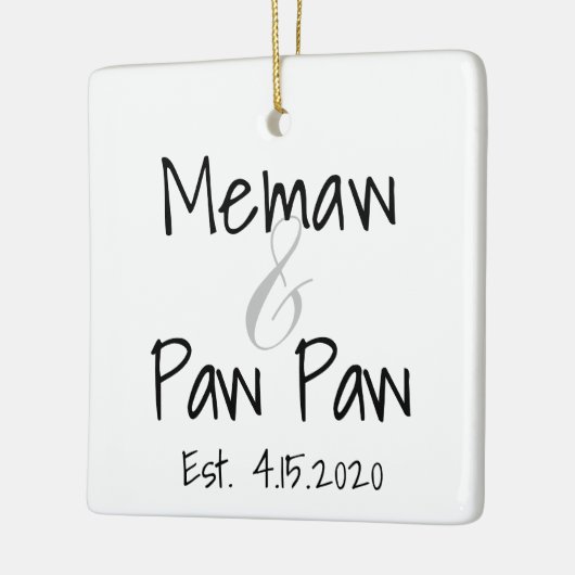 Memaw and Paw Paw First Grandchild Ornament (Links)