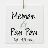 Memaw and Paw Paw First Grandchild Ornament (Rückseite)