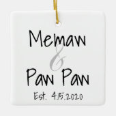 Memaw and Paw Paw First Grandchild Ornament (Vorderseite)