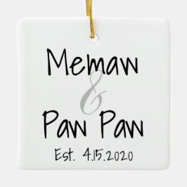 Memaw and Paw Paw First Grandchild Ornament